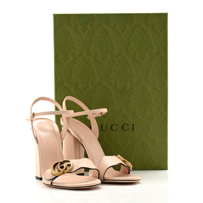 Gucci Lifford Calfskin GG Marmont Ankle Wrap 105mm Sandals 36.5 Skin Rose 10 of 10