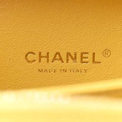 Chanel Caviar Quilted Small CC Filigree Vanity Case Yellow 7 of 13