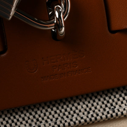 Hermes Vache Hunter Criss Viking Herbag Zip Retourne 31 PM Ecru Black Fauve 7 of 12