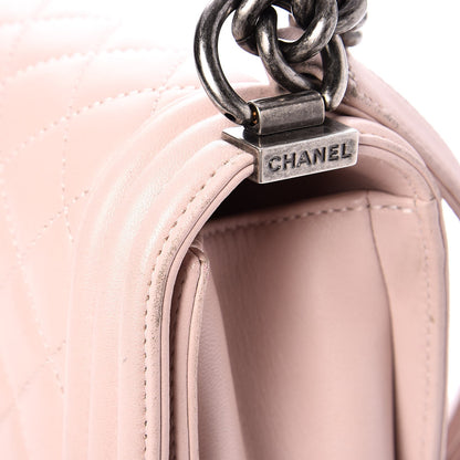 Chanel Lambskin Quilted Large Boy Flap Light Pink 10 of 15