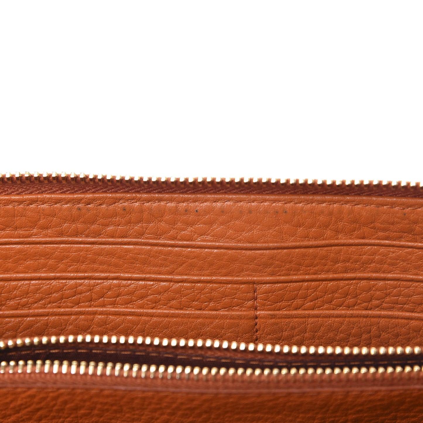 Vitello Daino 2/3 Zip Continental Wallet Papaya