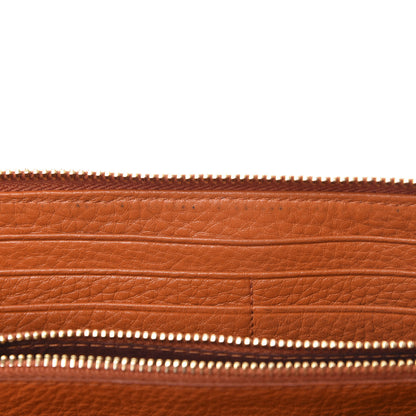 Prada Vitello Daino 2/3 Zip Continental Wallet Papaya 8 of 17