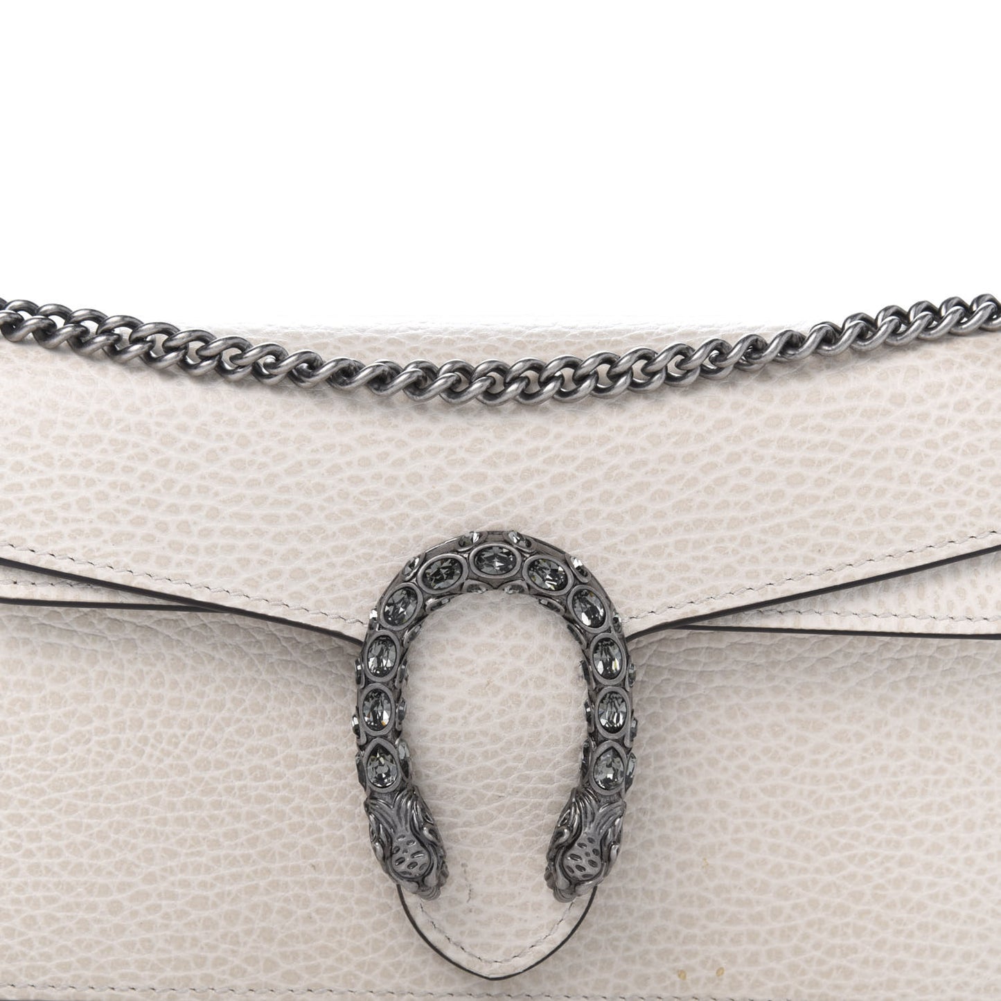 Dollar Calfskin Crystal Super Mini Dionysus Shoulder Bag Mystic White Black Diamond