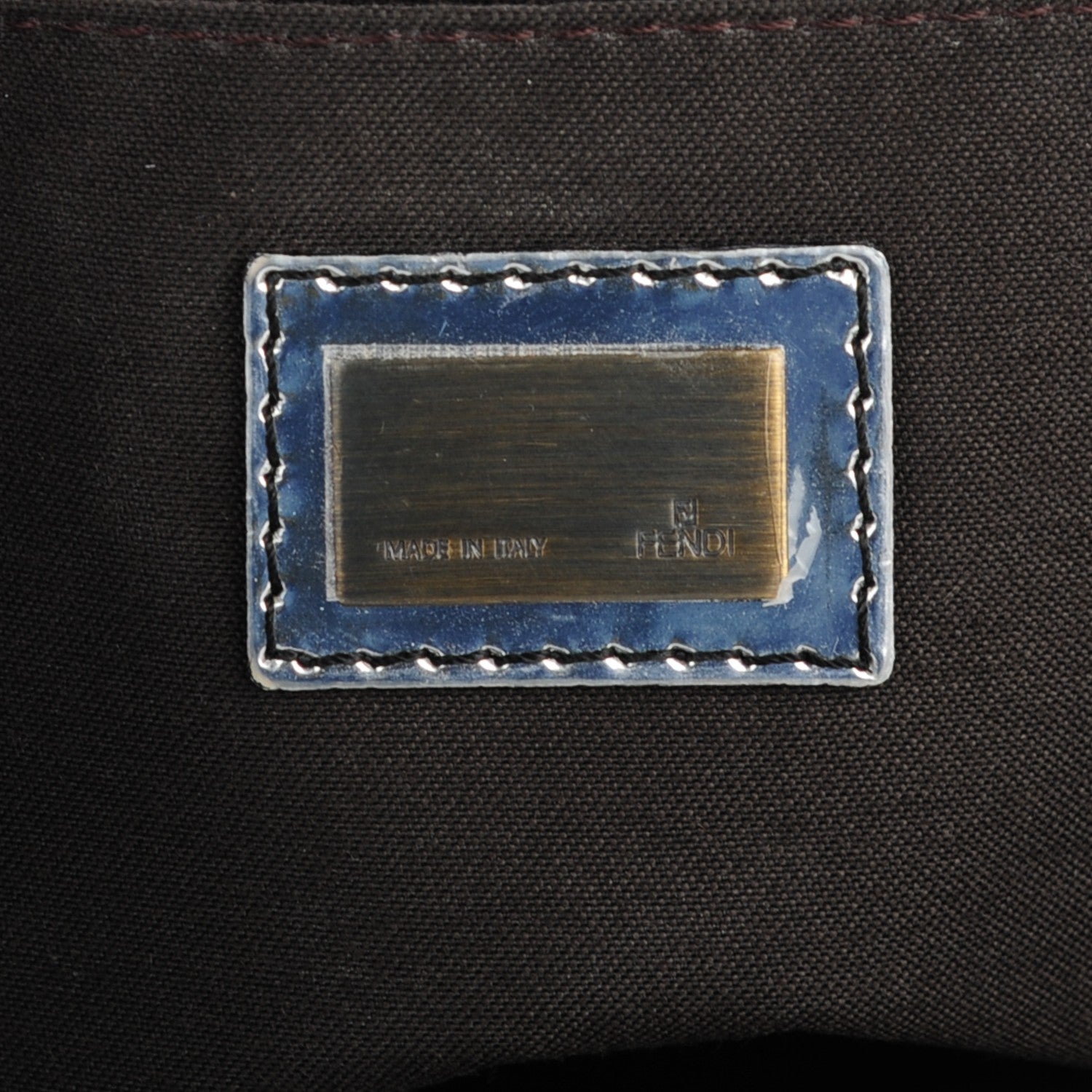 Fendi Metallic Calfskin B Bis Flap Bag Silver 6 of 7