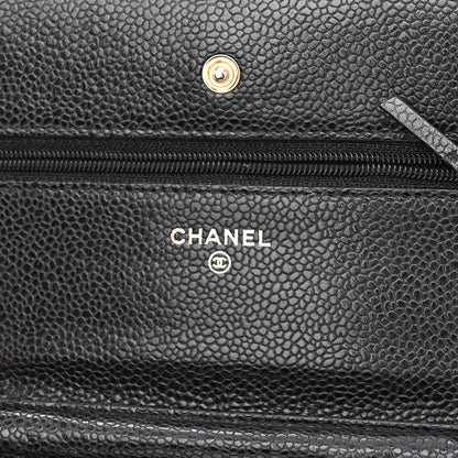 Chanel Caviar Quilted Wallet On Chain WOC Black 6 of 10