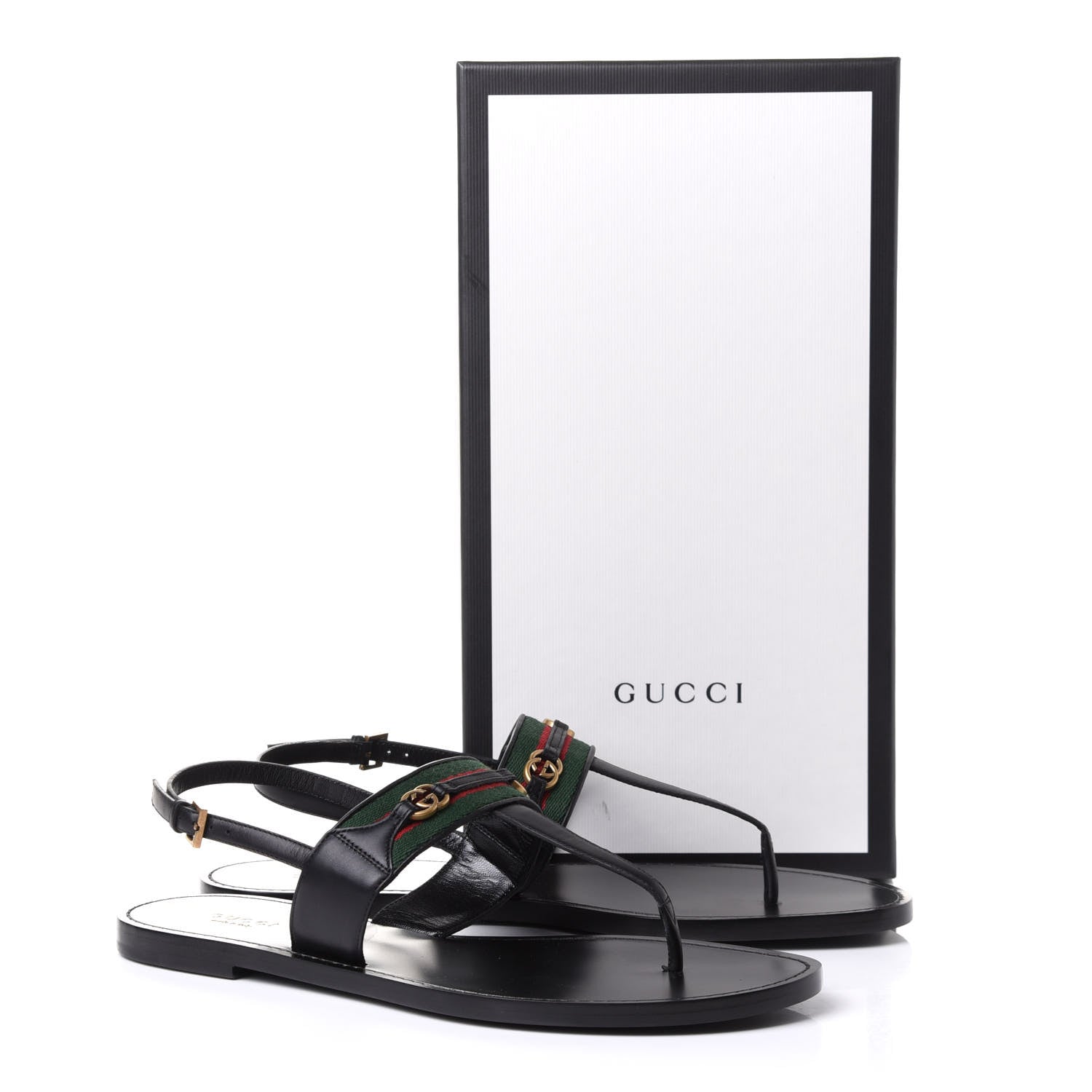 Gucci Nylon Web Lifford Jakarta Sandals 40.5 Black 10 of 10