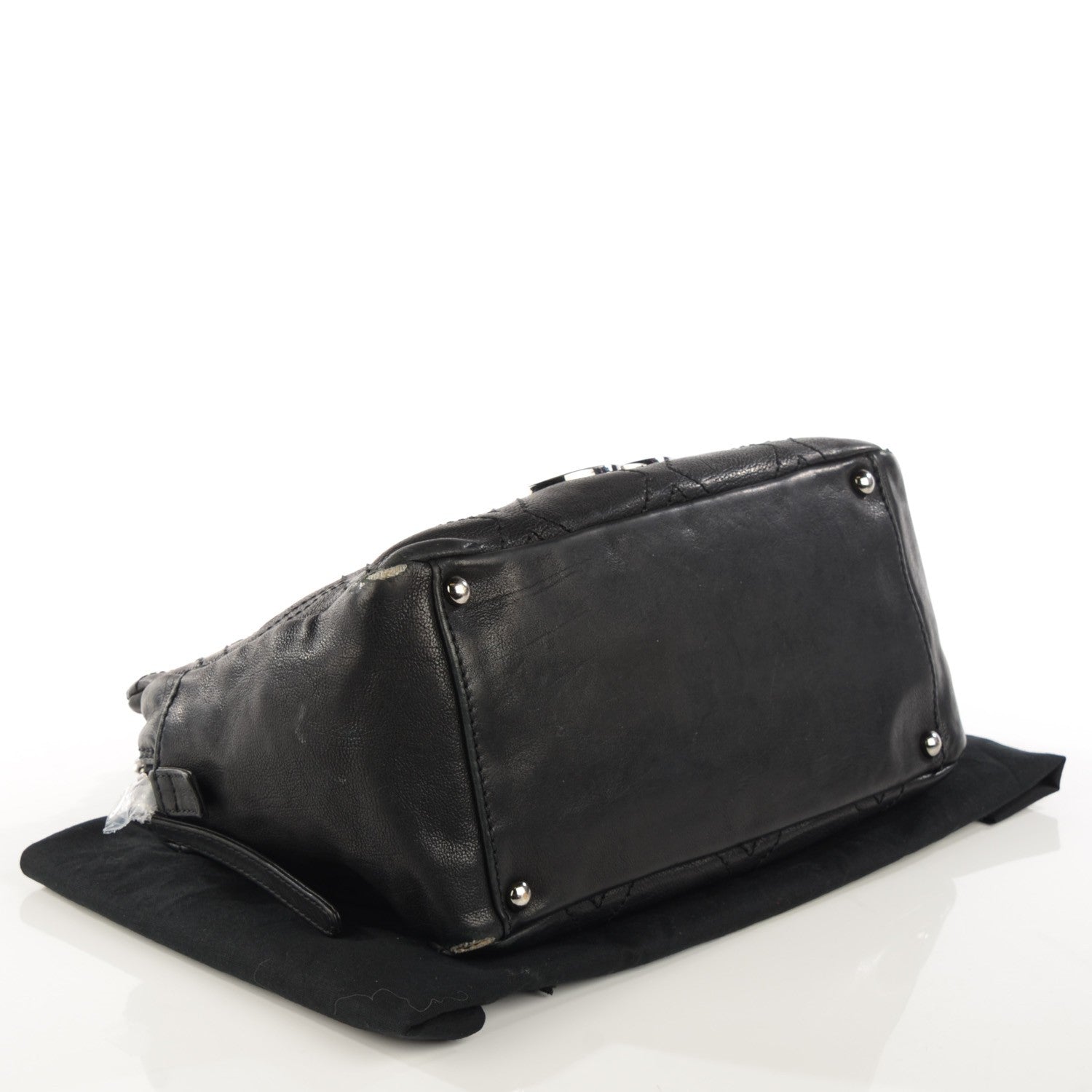 Chanel Calfskin Small Diamond Stitch Tote Black 4 of 7