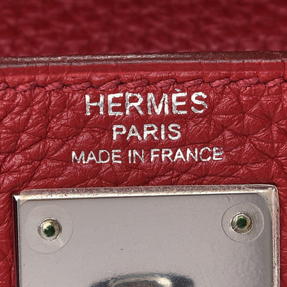 Hermes Taurillon Clemence Kelly Retourne 28 Rouge Garance 6 of 9