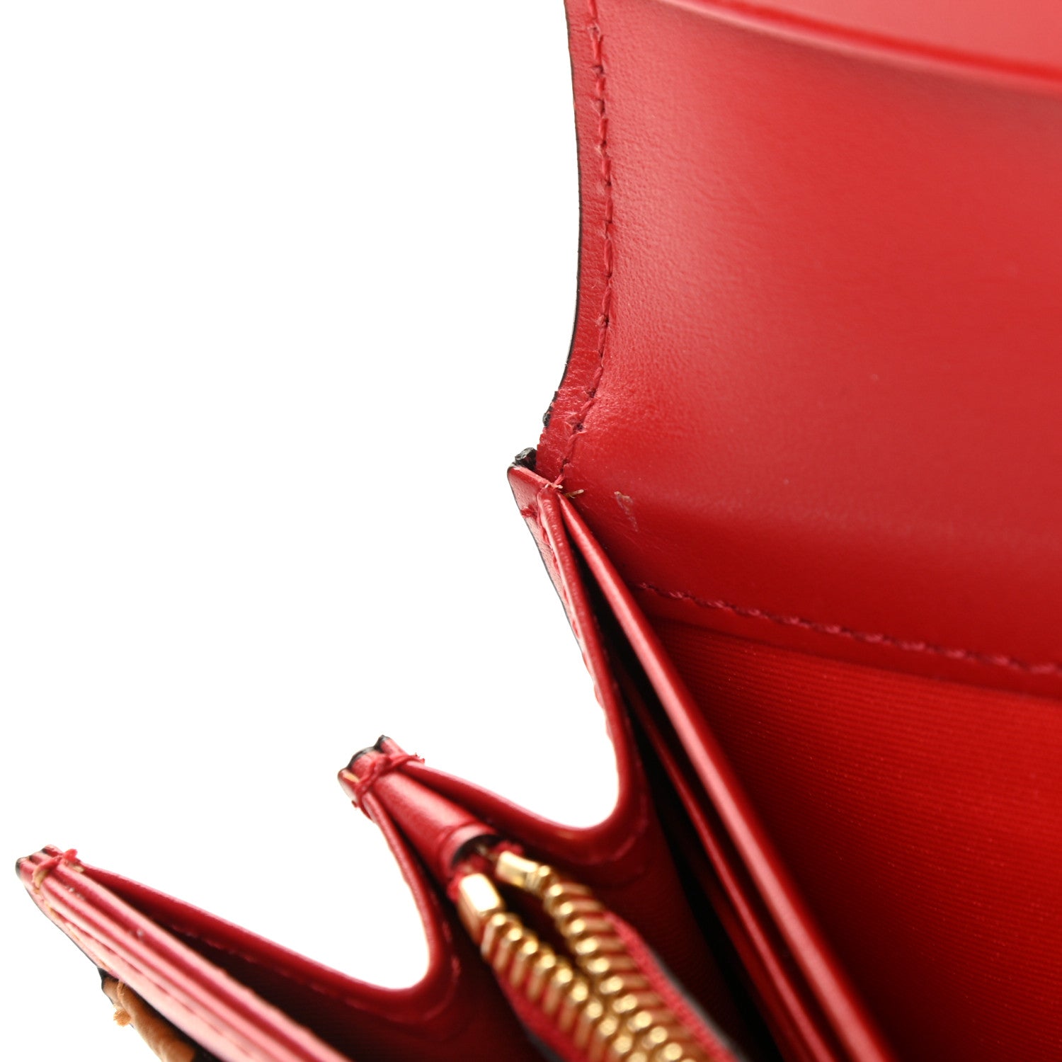 MCM Visetos Large Trifold Flap Wallet Cognac 8 of 9