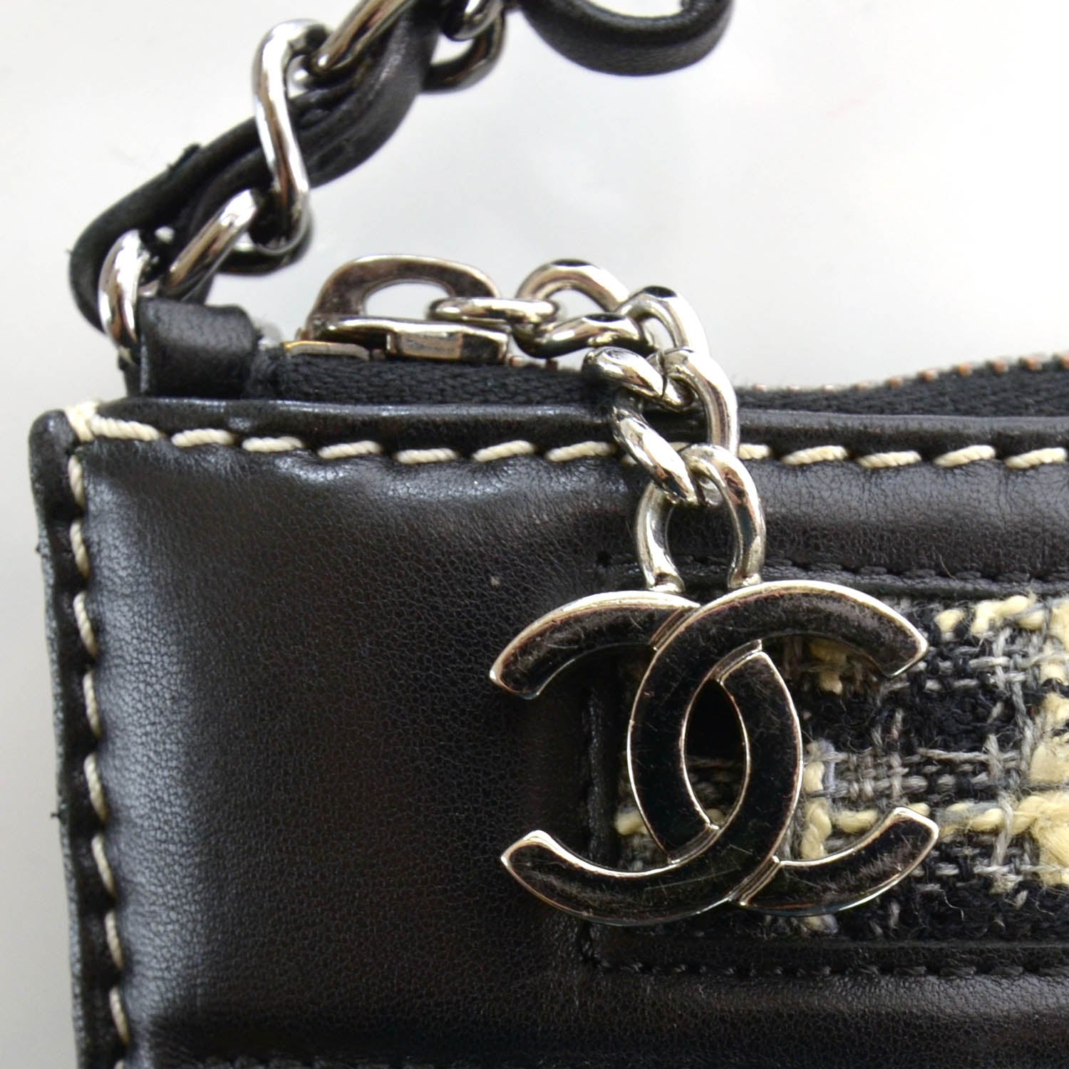 Chanel Tweed Patch Pochette 5 of 8