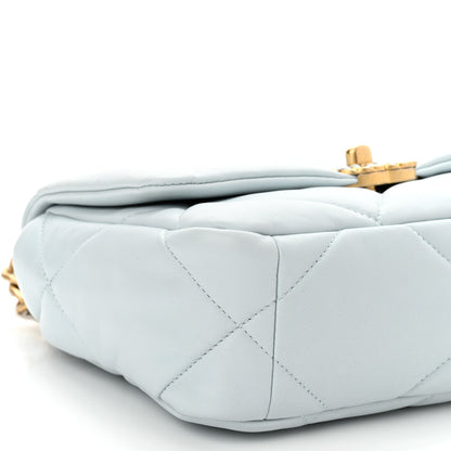 Chanel Lambskin Quilted Medium Chanel 19 Flap Light Blue 9 of 11