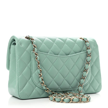 Chanel Caviar Quilted Small Double Flap Light Blue 2 of 10
