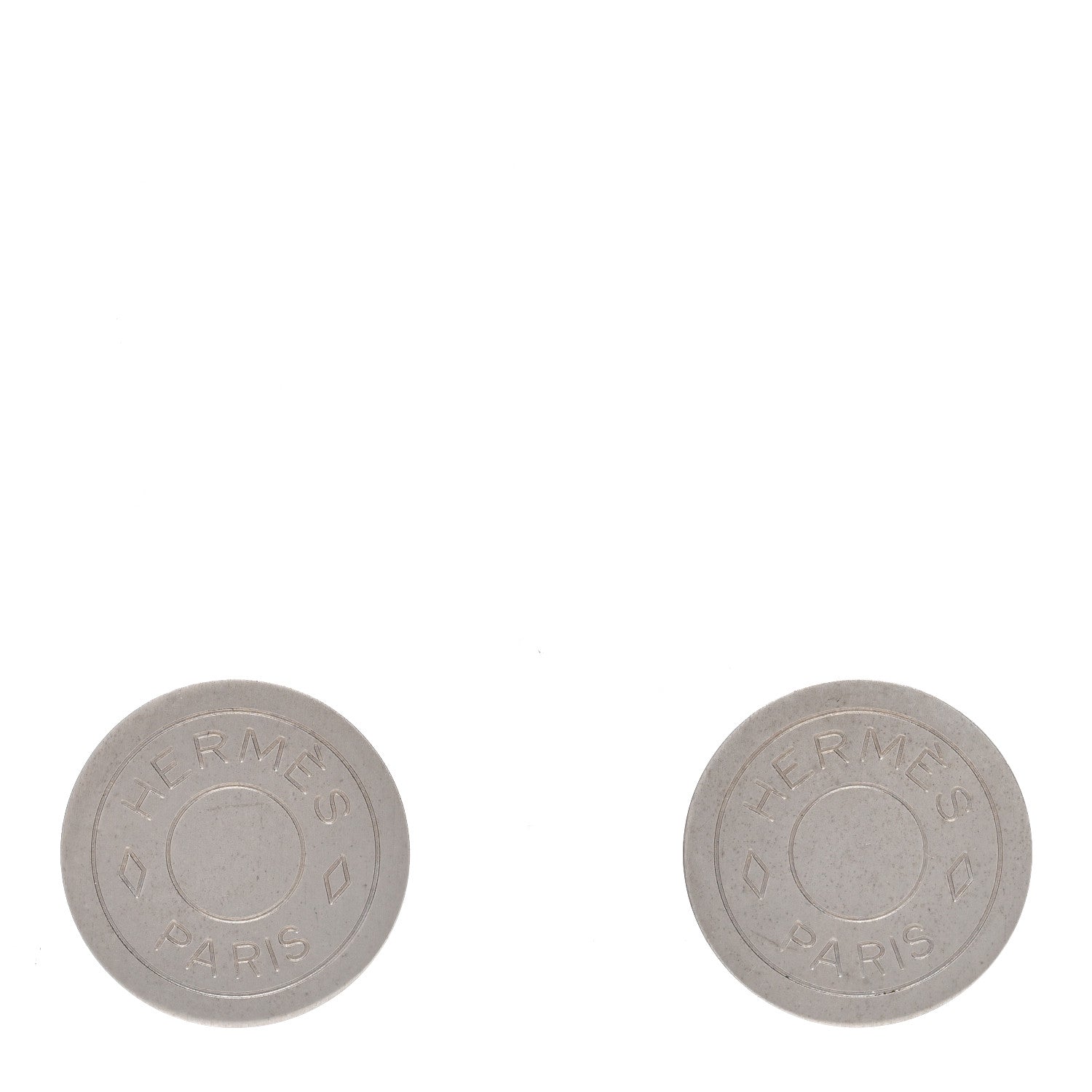 Hermes Palladium Clou De Selle Clip On Earrings 1 of 4