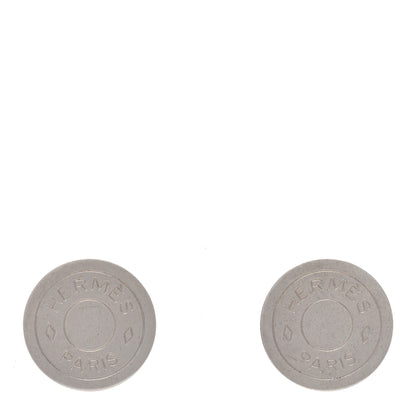 Hermes Palladium Clou De Selle Clip On Earrings 1 of 4