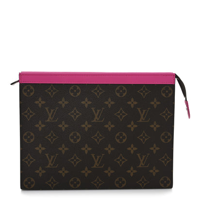 Louis Vuitton Monogram Macassar Pochette Voyage MM Fuchsia 1 of 9
