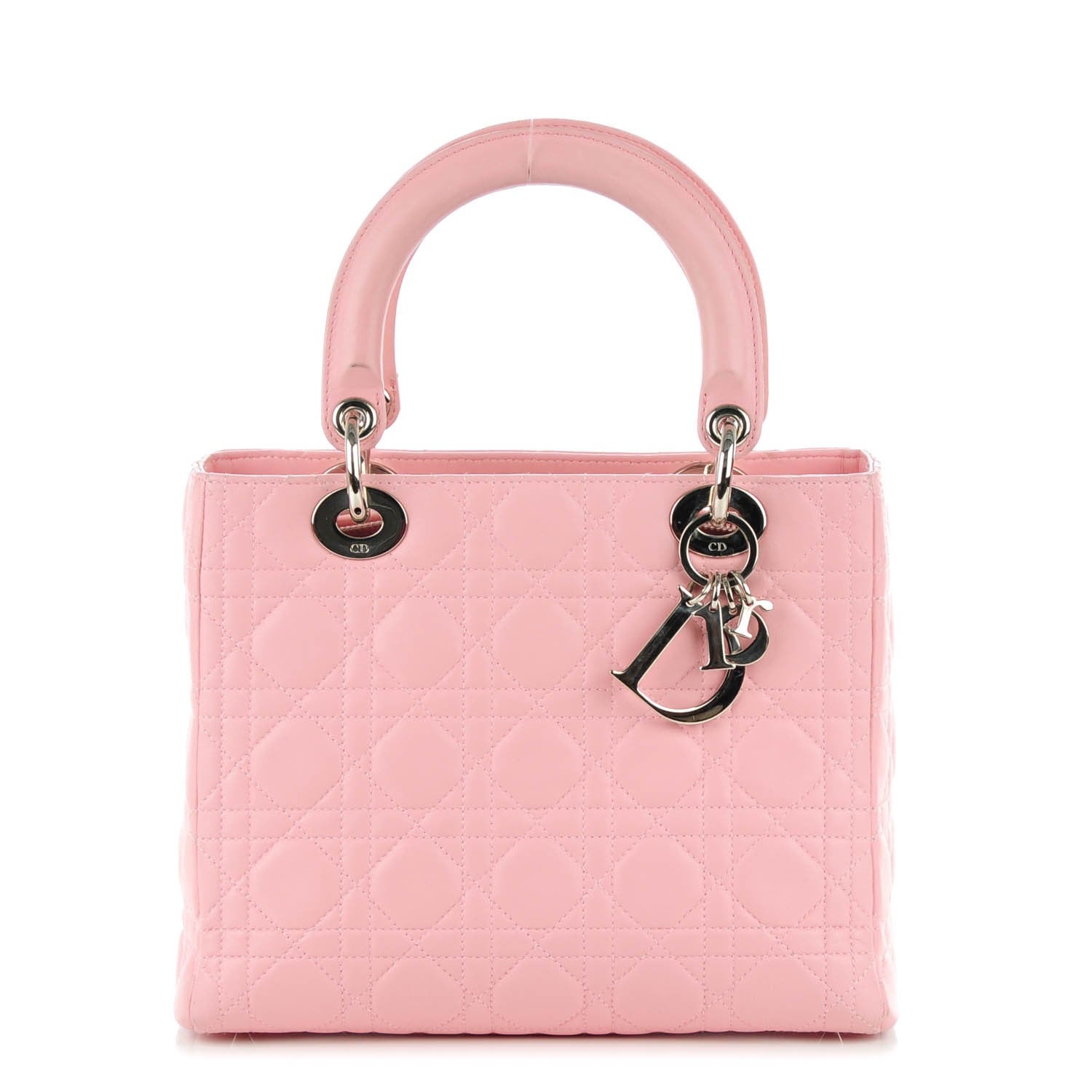 Christian Dior Lambskin Cannage Medium Lady Dior Pink 1 of 9