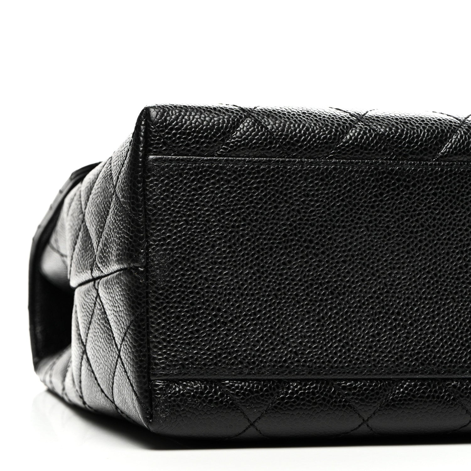 Chanel Caviar Quilted Jumbo Kelly Flap Black 9 of 10