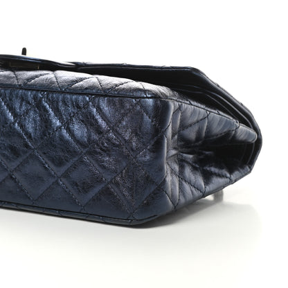 Chanel Metallic Aged Calfskin Quilted 2.55 Reissue 227 Flap Blue 10 of 11