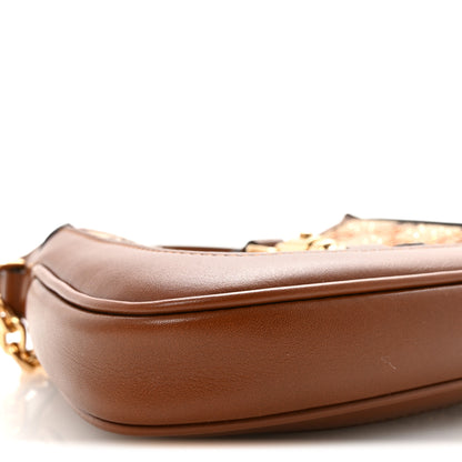 Gucci New Canvas Charisma Calfskin Crystal GG Monogram Mini Jackie 1961 Hobo Camel Ebony 8 of 9