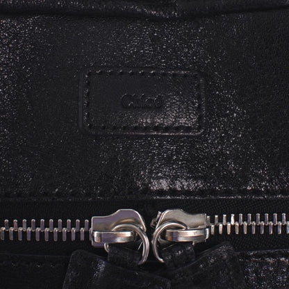 Chloe Leather Saskia Zip Top Tote Black 5 of 9