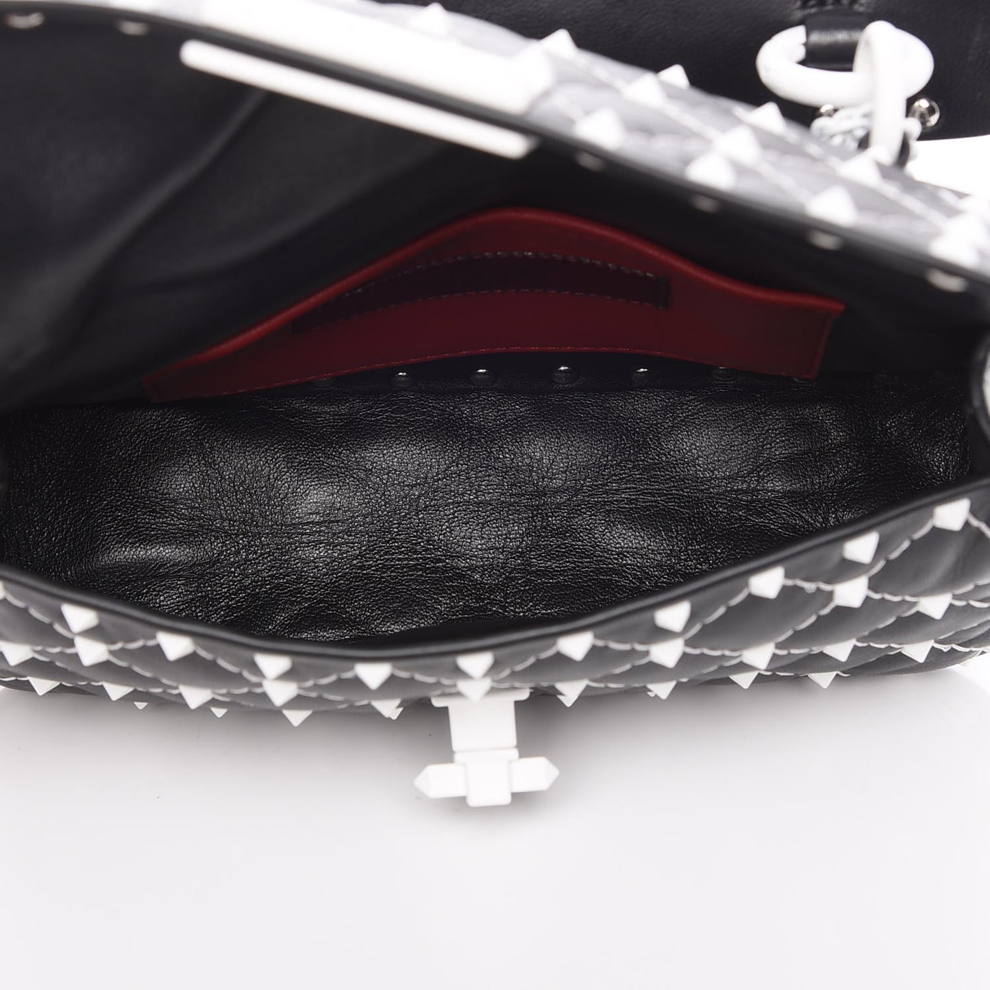 Lambskin Small Free Rockstud Spike Shoulder Bag Black