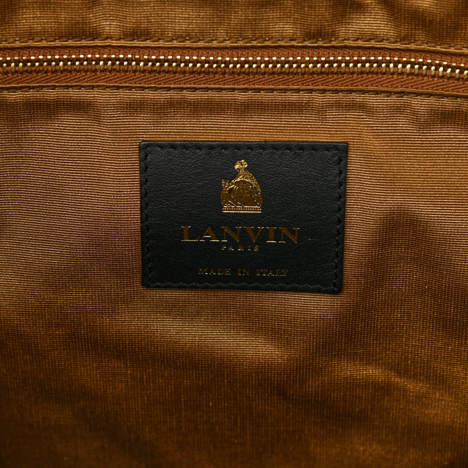Lanvin Calfskin Lovely Leopold GM Shoulder Bag Black 5 of 9