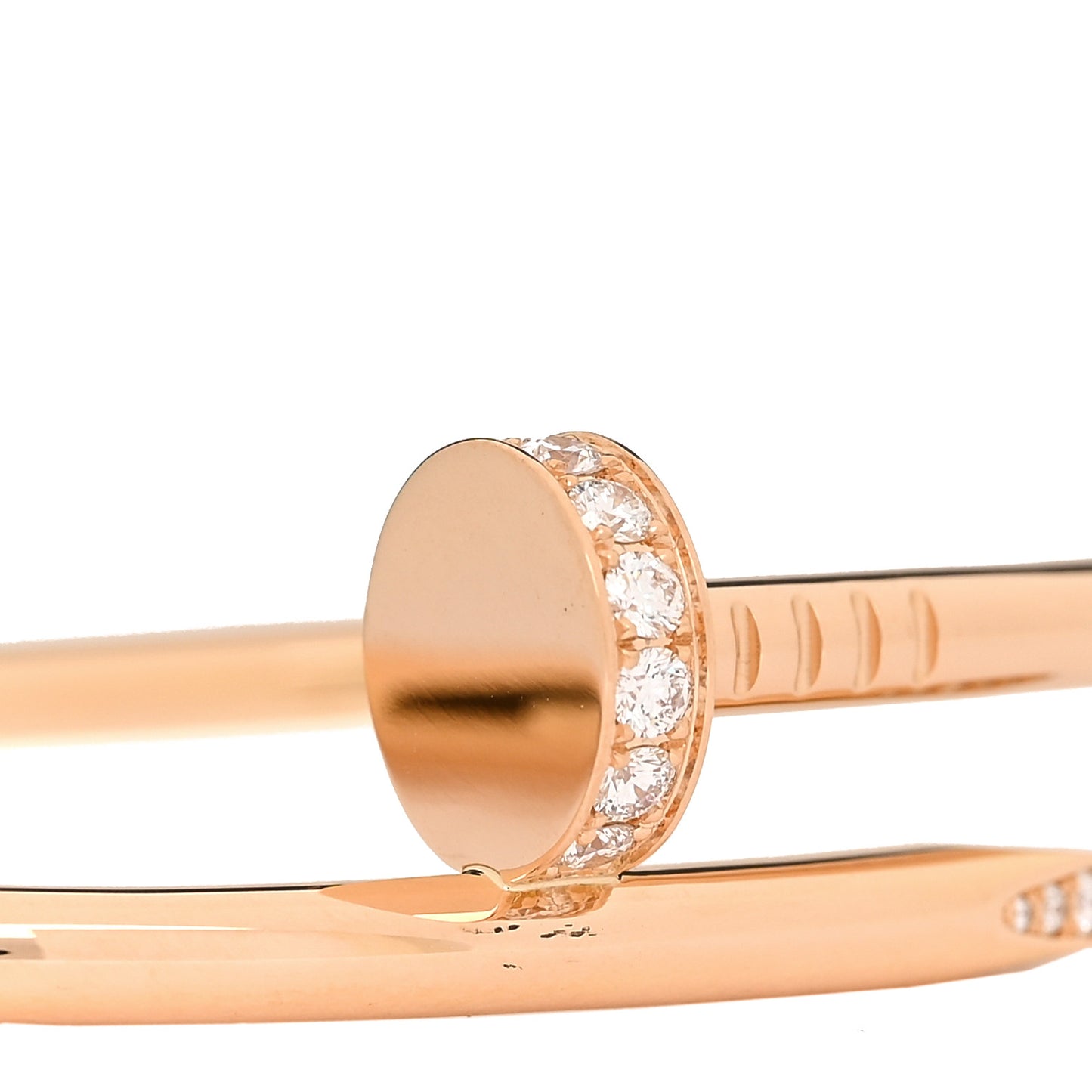 18K Pink Gold Diamond Juste Un Clou Bracelet 17