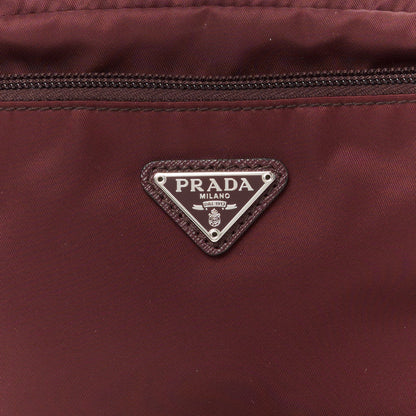 Prada Tessuto Nylon Clutch Wristlet Granato 9 of 11