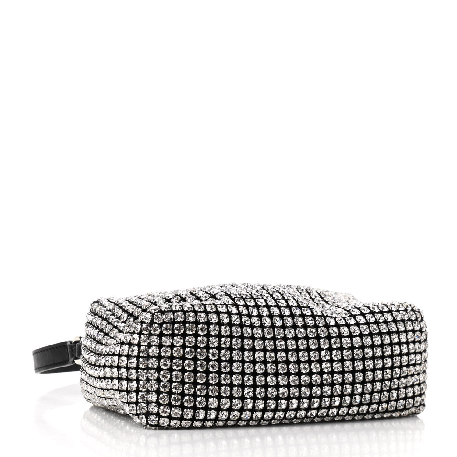 Alexander Wang Mesh Crystal Rhinestone Mini Heiress Pouch Black Silver 4 of 9