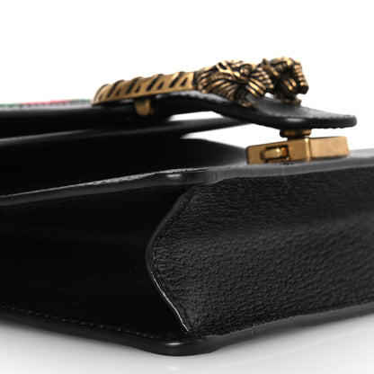 Gucci Calfskin Web Mini Dionysus Shoulder Bag Black 10 of 12