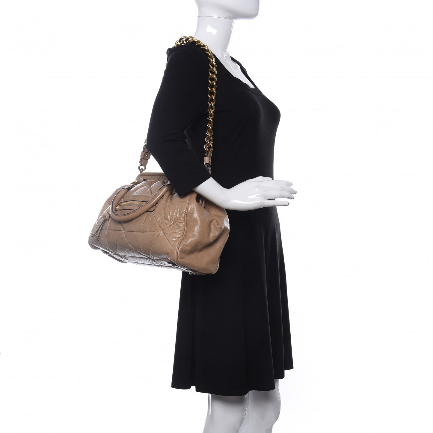 Calfskin Patchwork Stam Beige