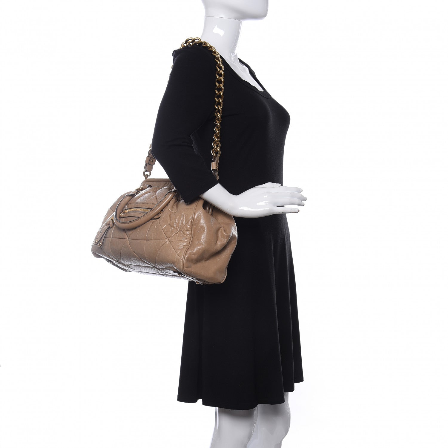 Marc Jacobs Calfskin Patchwork Stam Beige 2 of 9