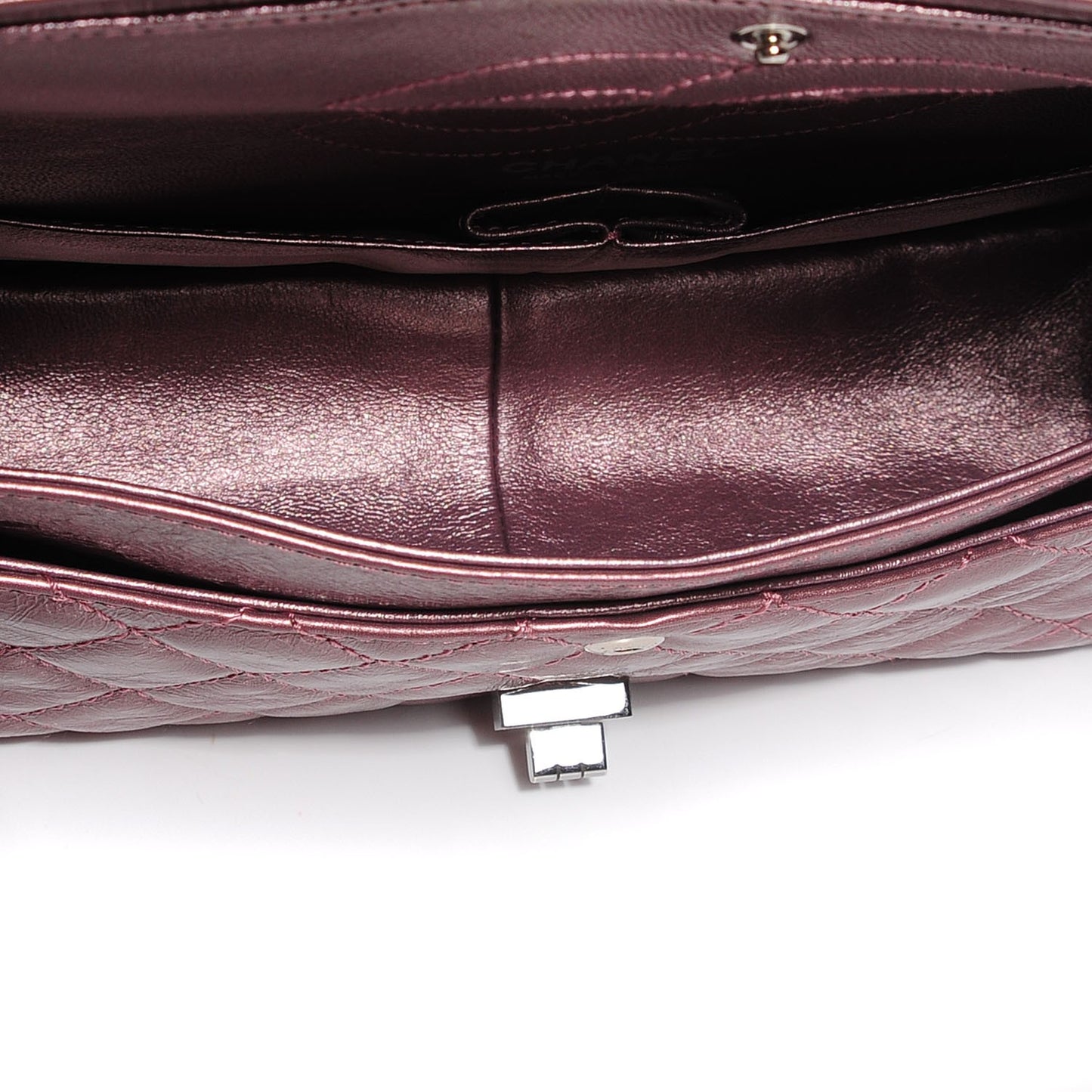 Metallic Aged Calfskin Quilted 2.55 Reissue 226 Flap Rose Fonce