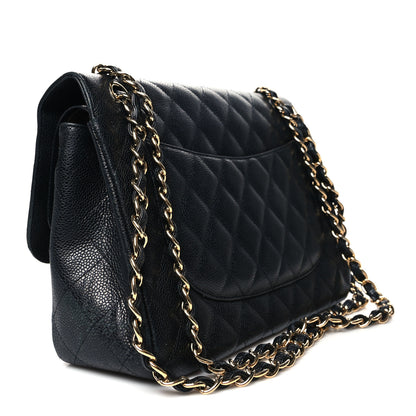 Chanel Caviar Quilted Jumbo Double Flap Black 3 of 16