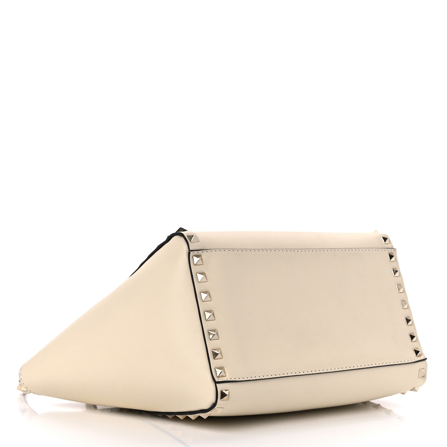 Valentino Garavani Vitello Small Rockstud Double Handle Tote Ivory 4 of 10