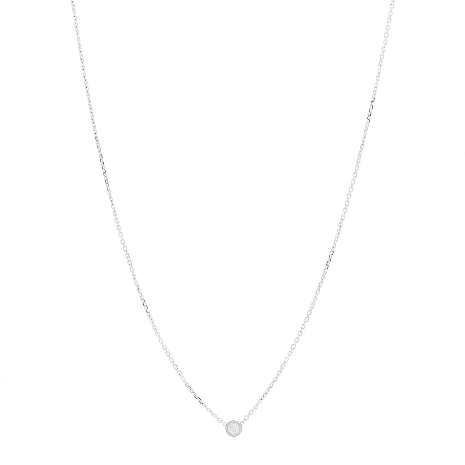 Cartier 18K White Gold Diamond XS D'Amour Pendant Necklace 1 of 5