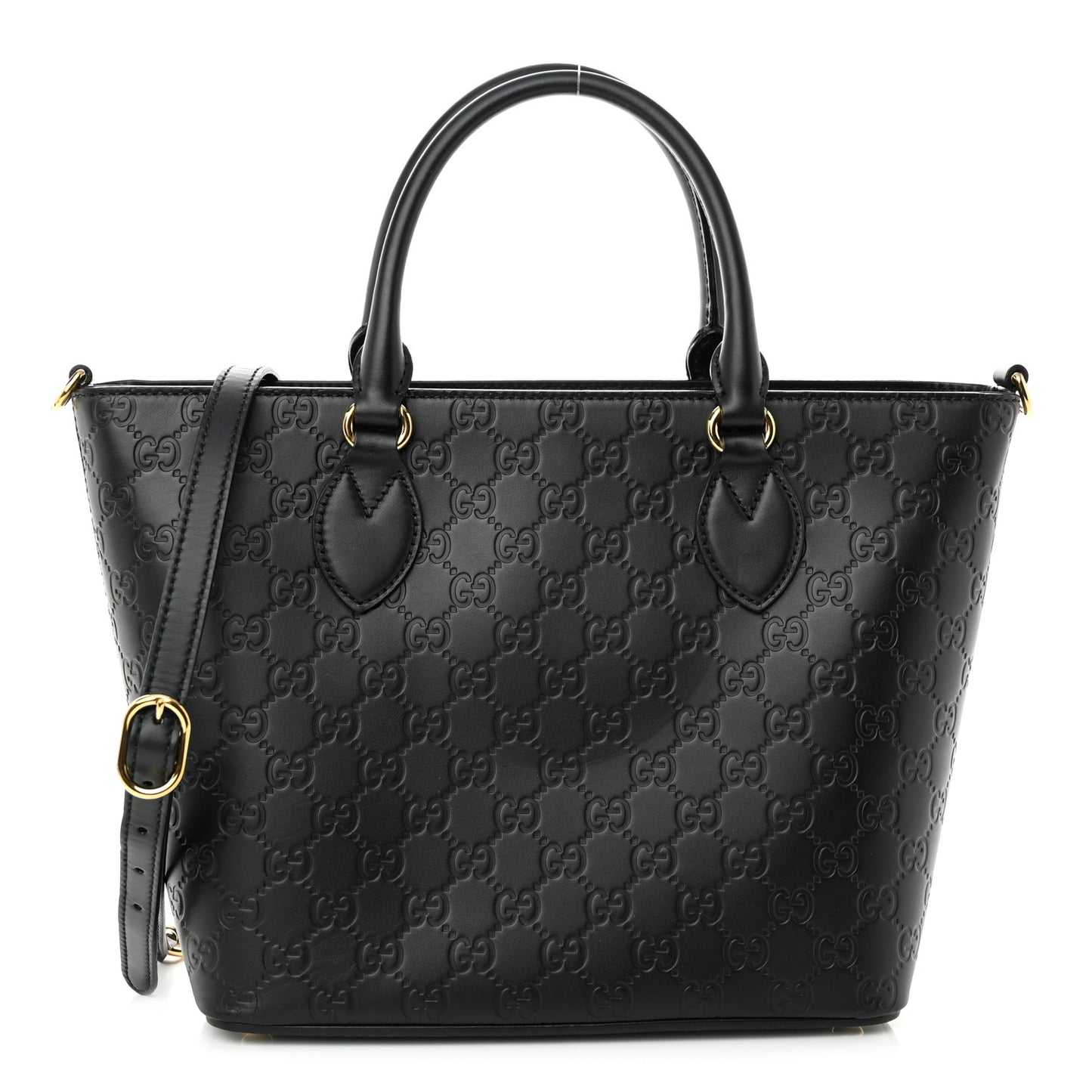Guccissima Small Zippered Bucket Tote Black