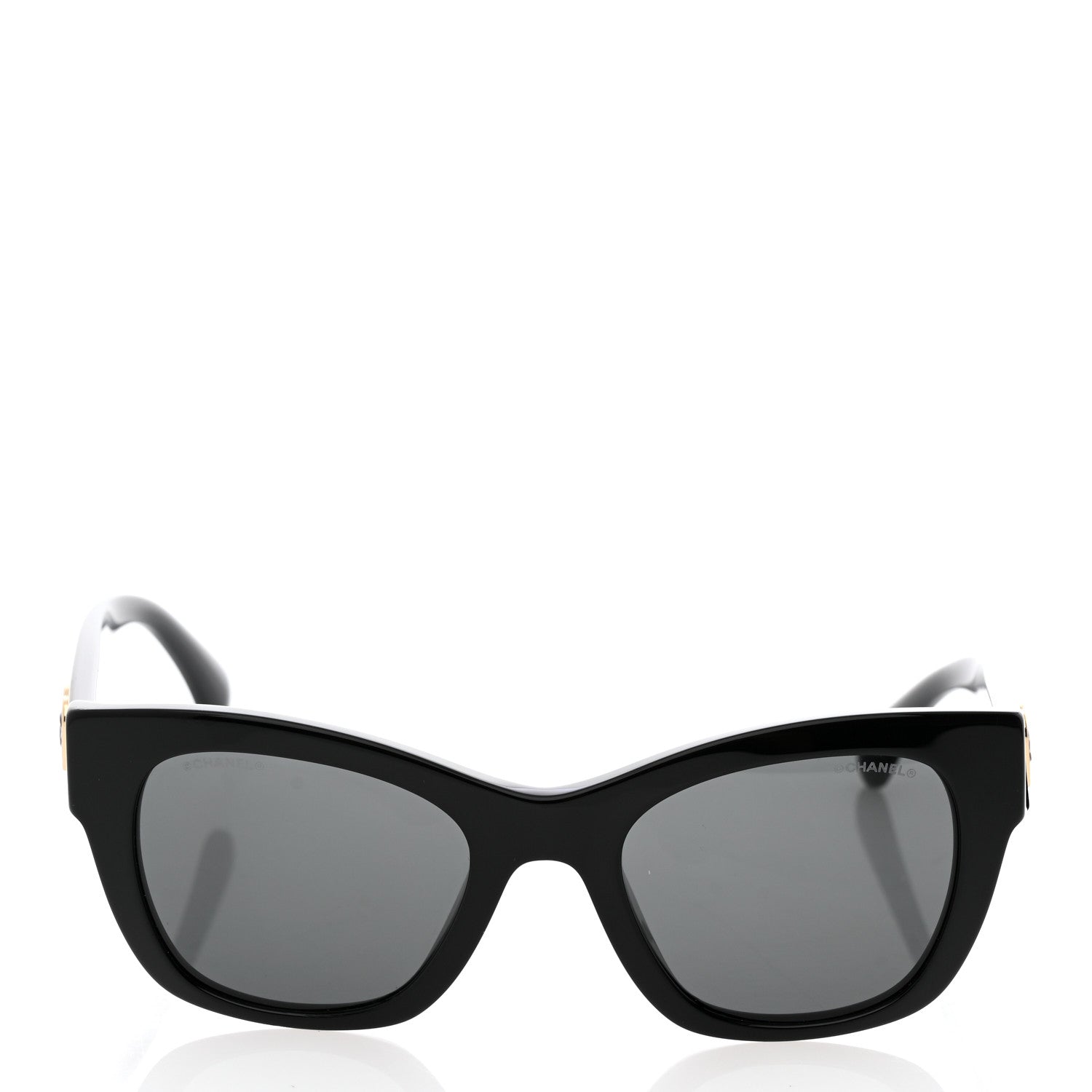 Chanel Acetate Square CC Heart Sunglasses 5478-A Black 2 of 8