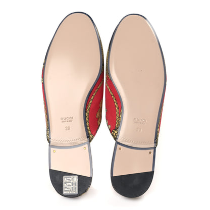 Gucci Twill Flora Womens Princetown Slippers 39 Red Black 6 of 8