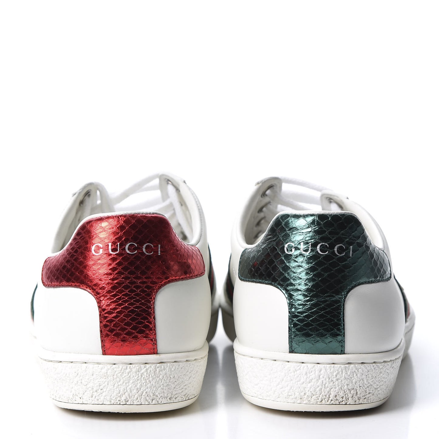 Calfskin Ayers Bee Embroidered Ace Sneakers 38 White Green