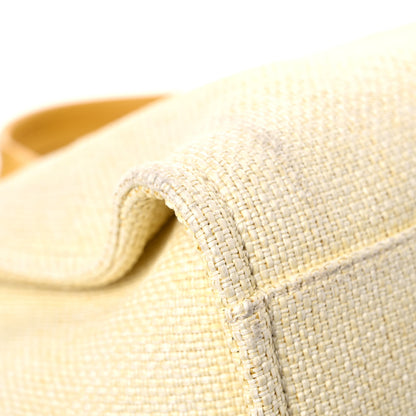 Chanel Woven Straw Raffia Medium Deauville Tote Yellow 10 of 16