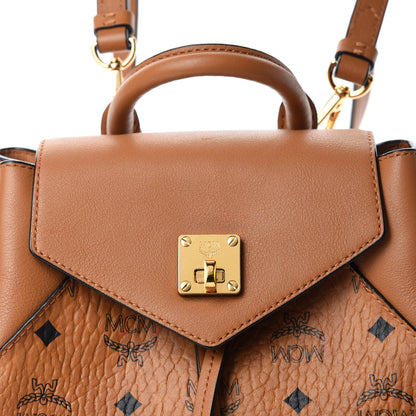 MCM Visetos Small Essential Backpack Cognac 13 of 13