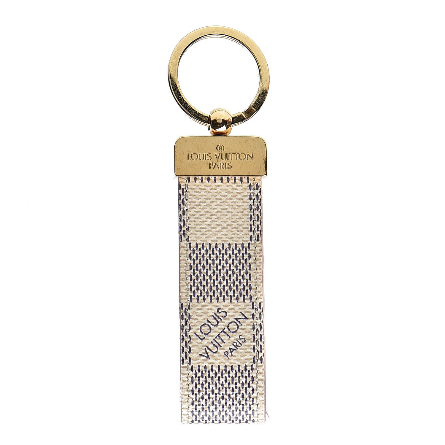 Louis Vuitton Damier Azur Dragonne Key Holder Rose Ballerine 1 of 6