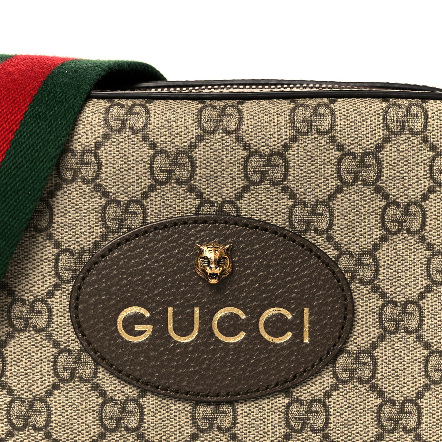 GG Supreme Monogram Web Neo Vintage Shoulder Bag Beige New Acero Crop