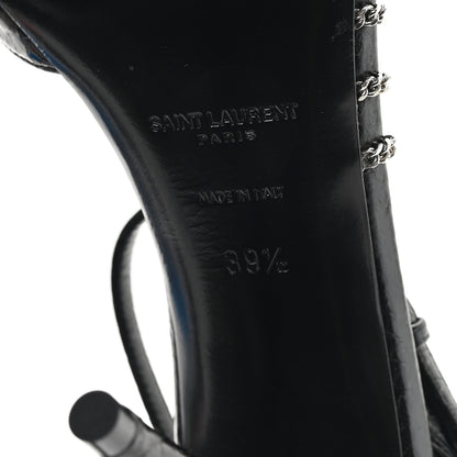 Saint Laurent Ayers Chain Sexy 100 Sandals 39.5 Black 7 of 9