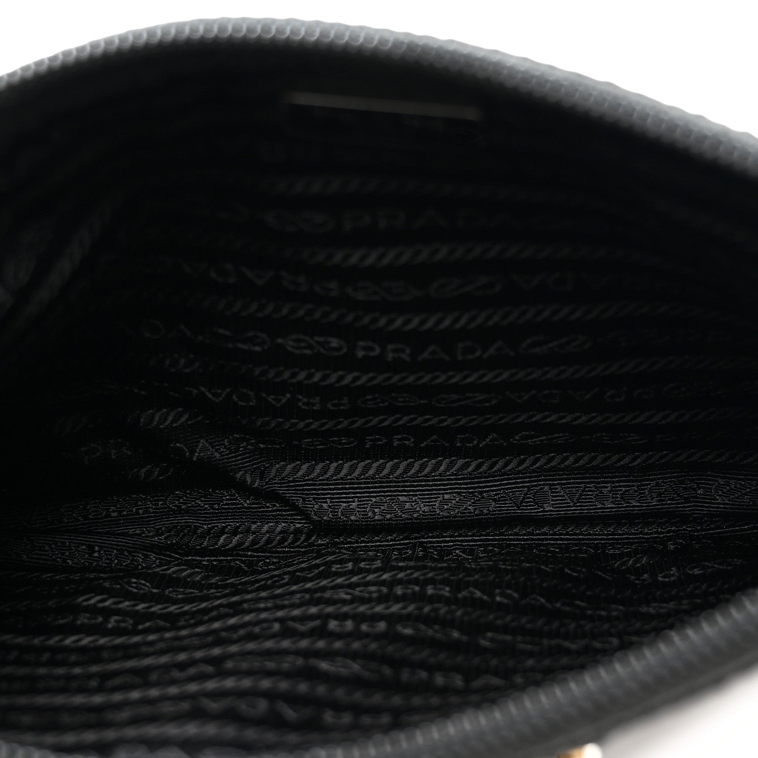 Prada Tessuto Nylon Saffiano Wristlet Black 5 of 8