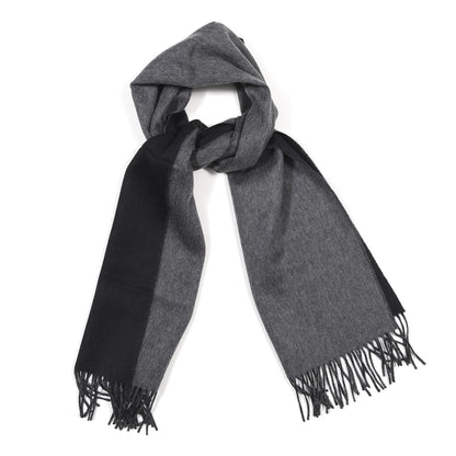 Hermes Cashmere Recto Verso Muffler Black Flanelle 1 of 4