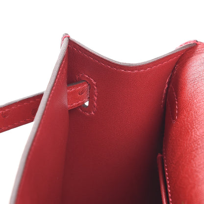 Hermes Ostrich Kelly Pochette Rouge Vif 20 of 35