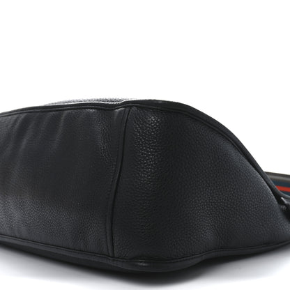 Prada Vitello Daino Hobo Messenger Bag Black 9 of 9