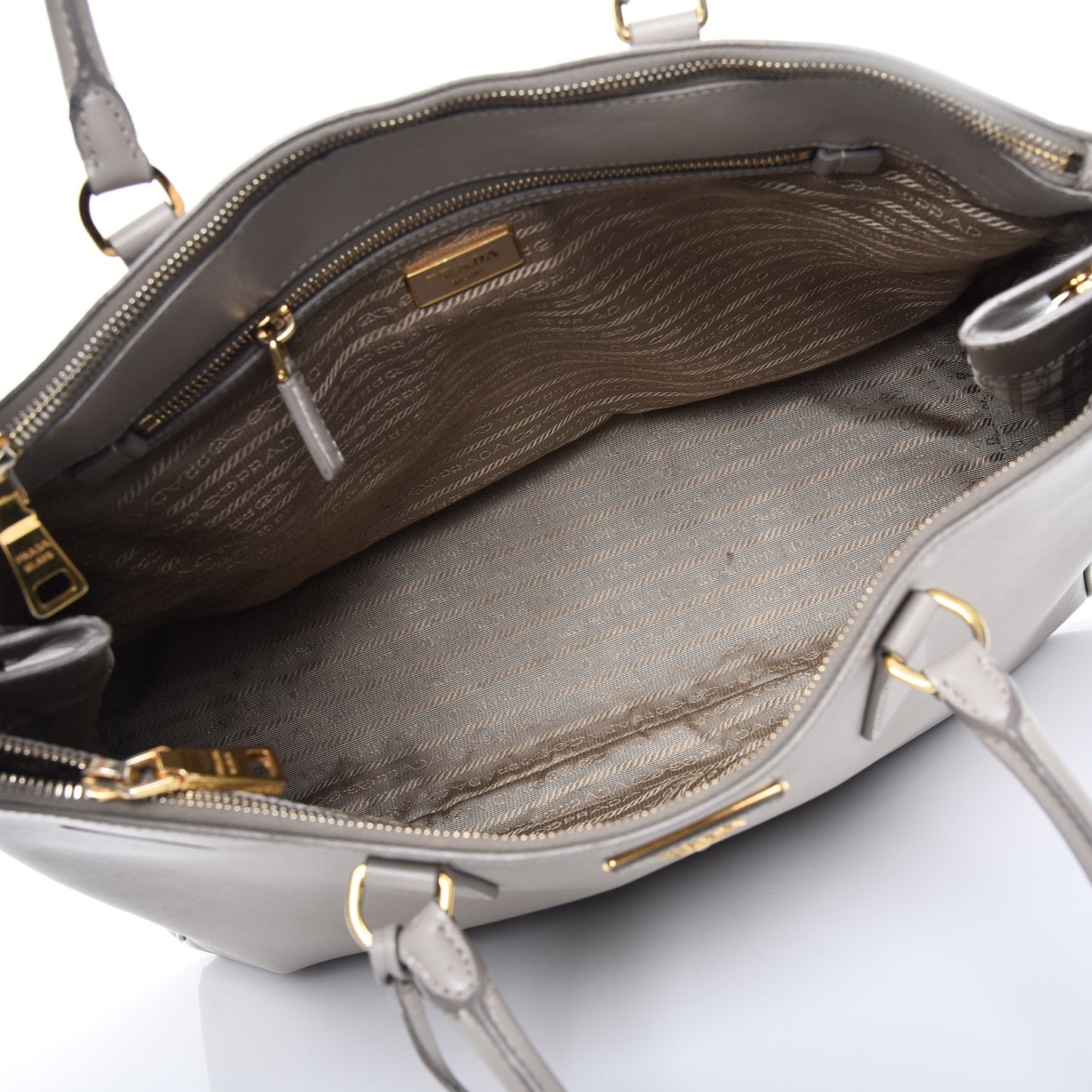 Saffiano Lux Extra Large Galleria Double Zip Tote Pomice
